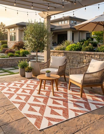 7' 10 x 10' Easy-Clean Jill Zarin Napa Indoor / Outdoor Rug
