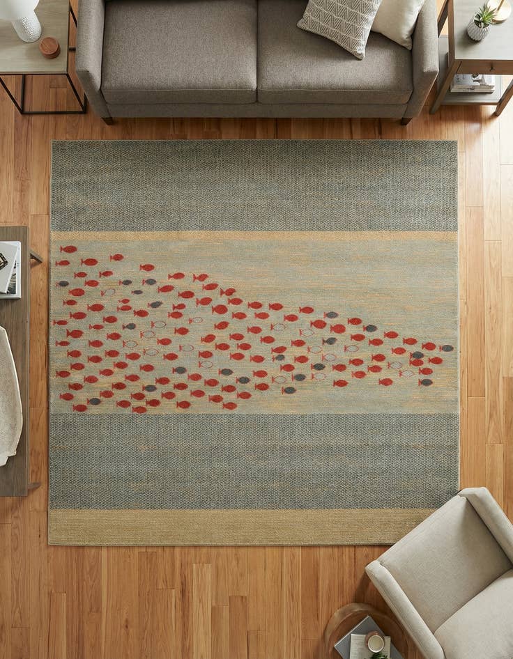 Detail image of 6' x 6' Kashkuli Gabbeh Square Rug