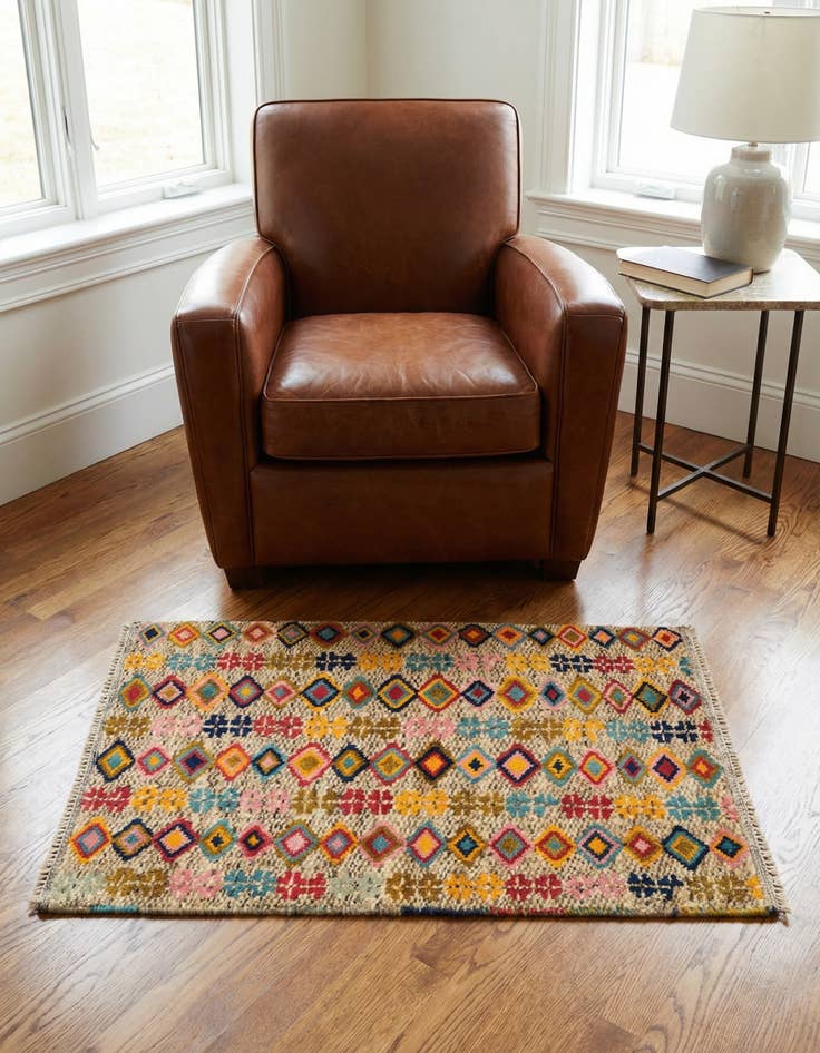 Detail image of 2' 7 x 4' Hand Knotted Balouch Wool Rug