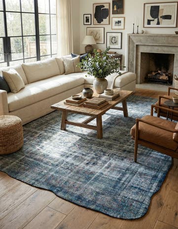 9' 4 x 12' 10 Hand Knotted Ultra Vintage Persian Wool Rug