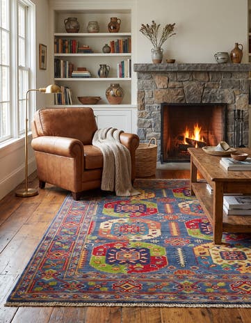 4' 1 x 6' 1 Hand Knotted Kazak Rug