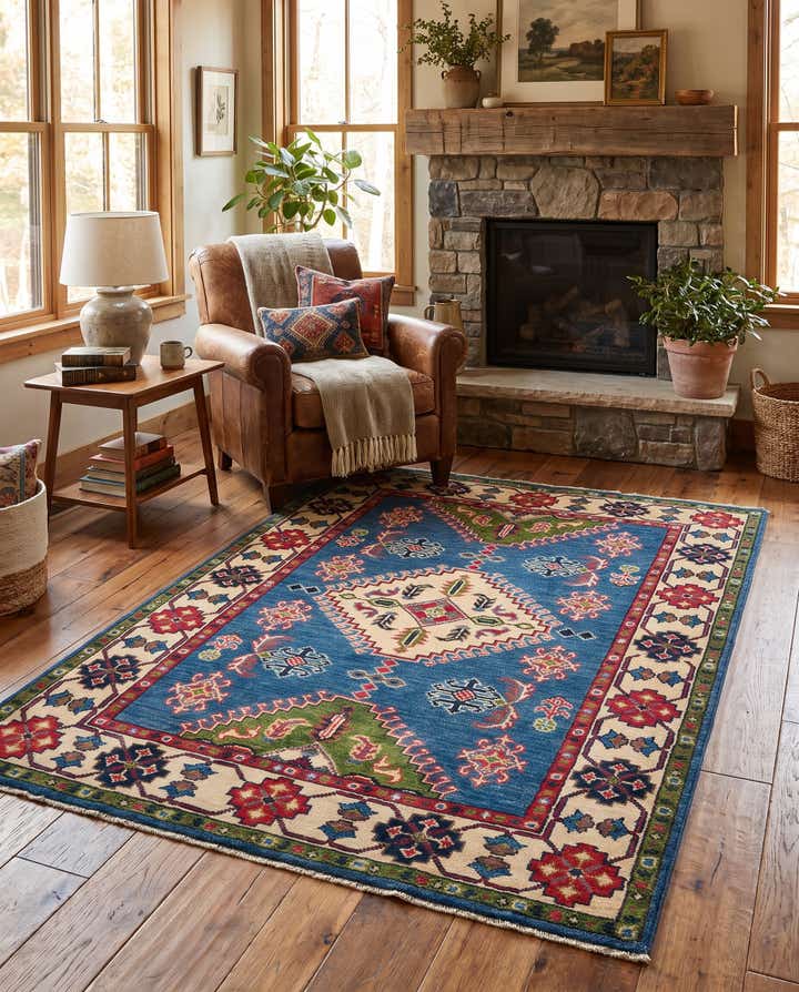 3' 3 x 4' 7 Hand Knotted Kazak Rug