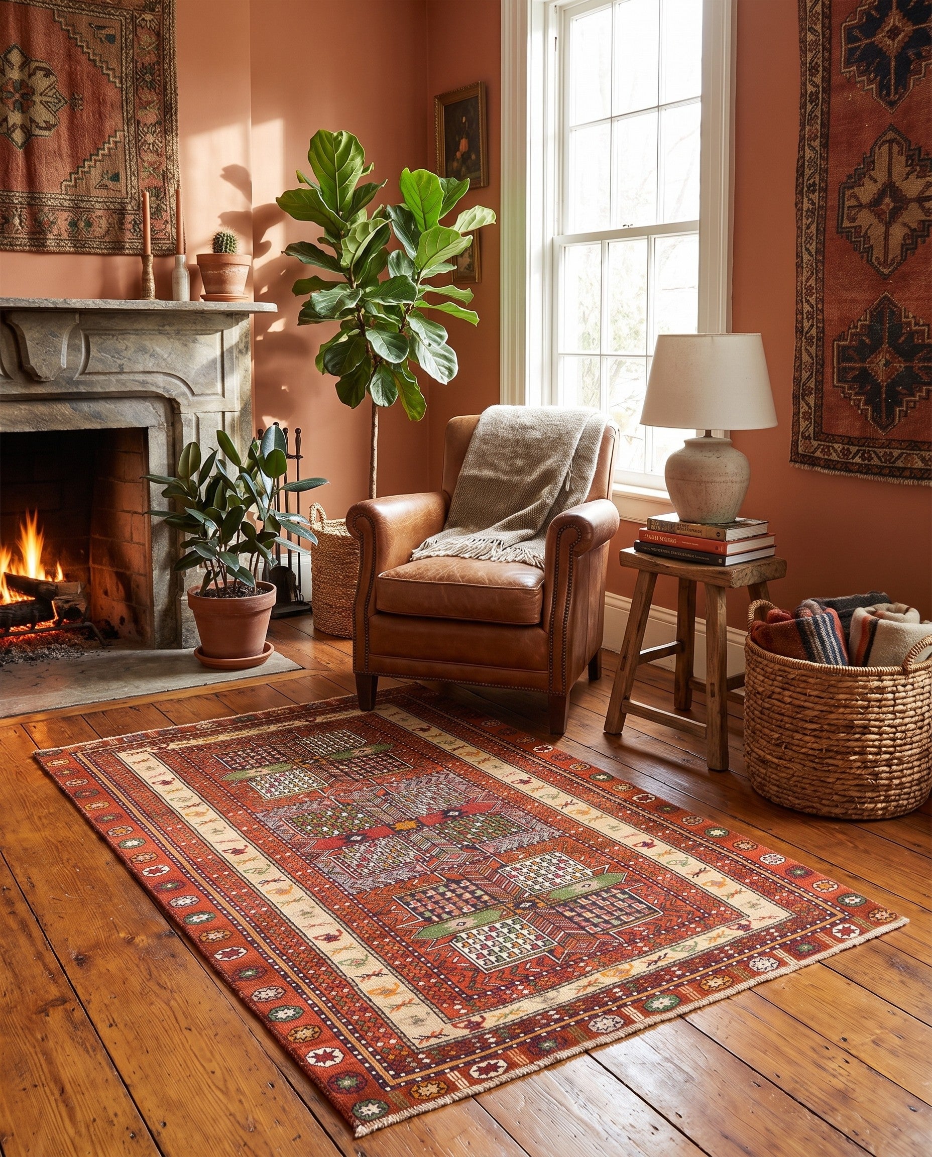 3' 8 x 5' 4 Balouch Rug
