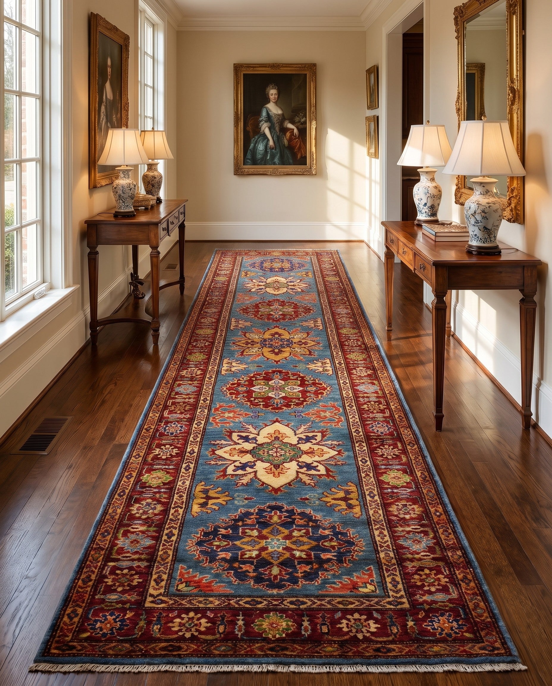 2' 7 x 10' 9 Hand Knotted Kazak Runner Rug
