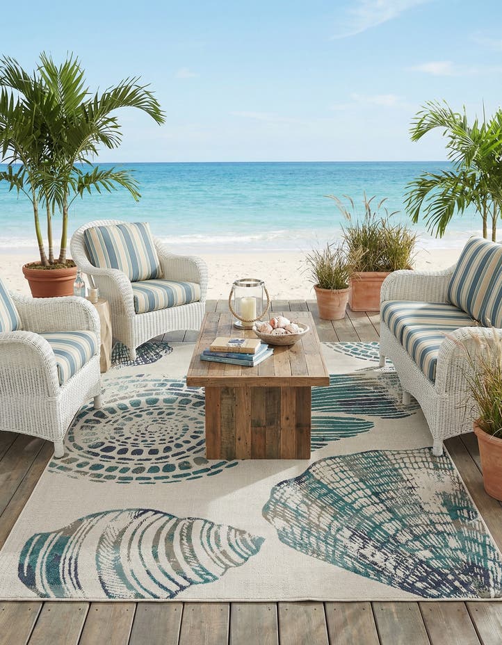 6' x 9' Easy-Clean Coastal Indoor / Outdoo...