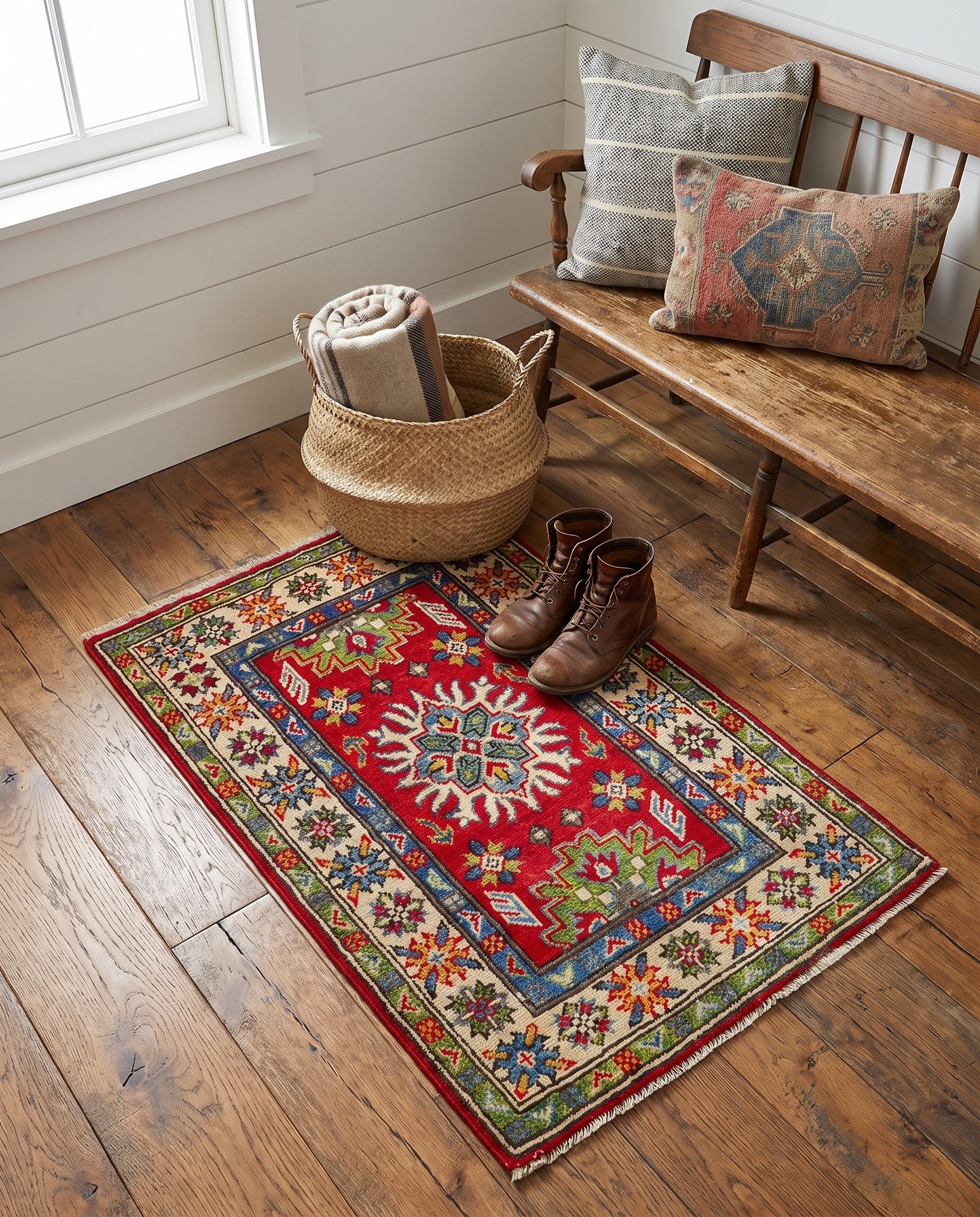 2' x 3' 1 Hand Knotted Kazak Rug