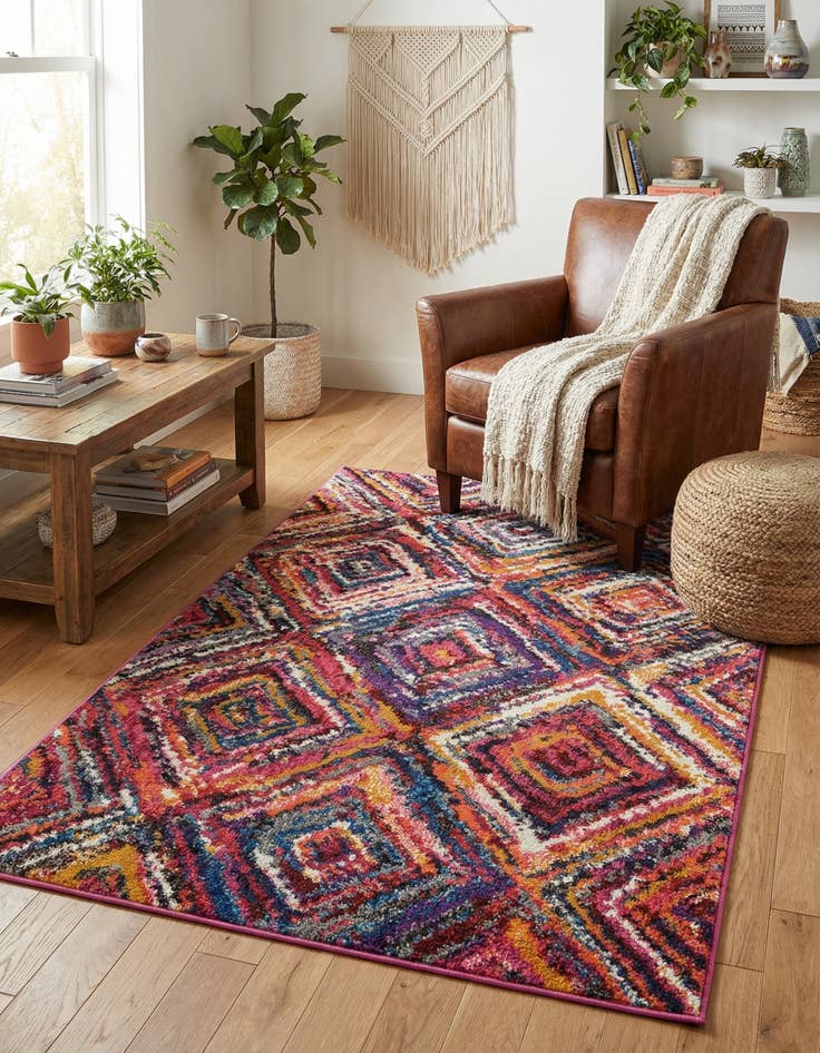 Detail image of 3' 3 x 5' 3 Washable Hyacinth Rug