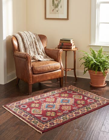 1' 11 x 2' 11 Hand Knotted Kazak Rug