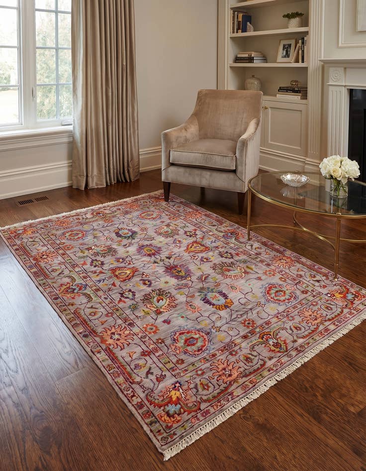 Detail image of 3' 7 x 5' 2 Hand Knotted Ariana Ziegler Rug