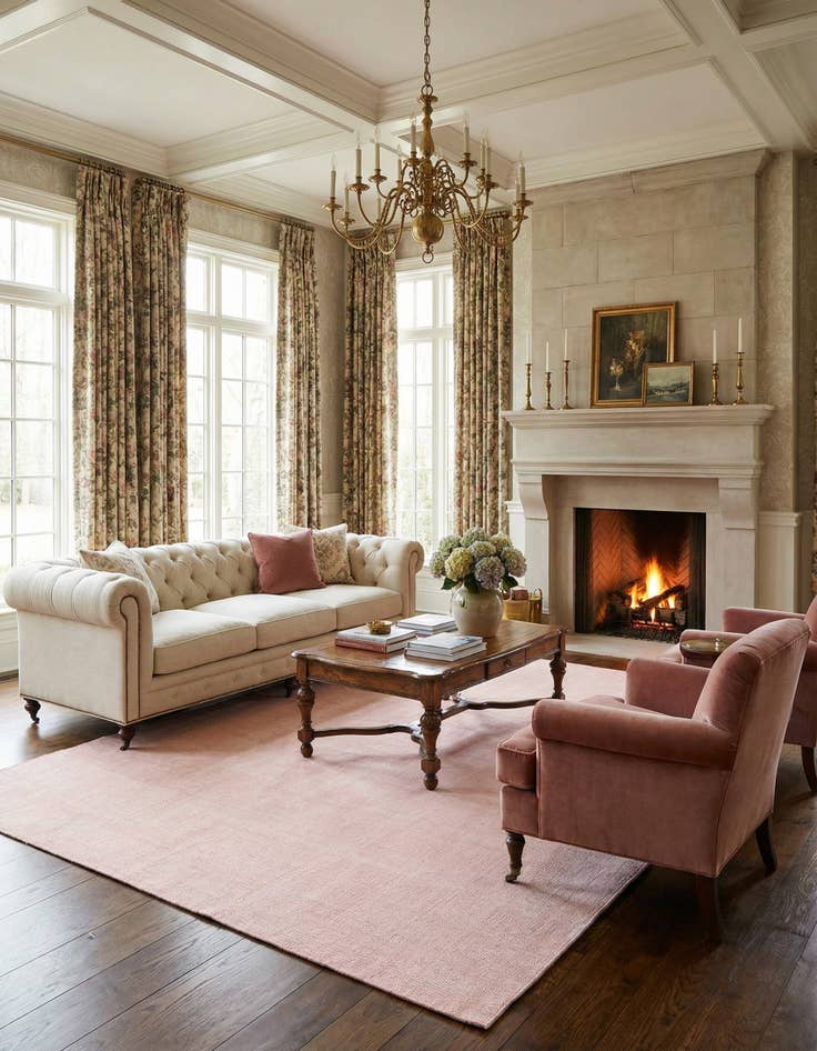 Detail image of 7' 10 x 11'  Hand Woven Jill Zarin English Manor Farmhouse Wool Rug