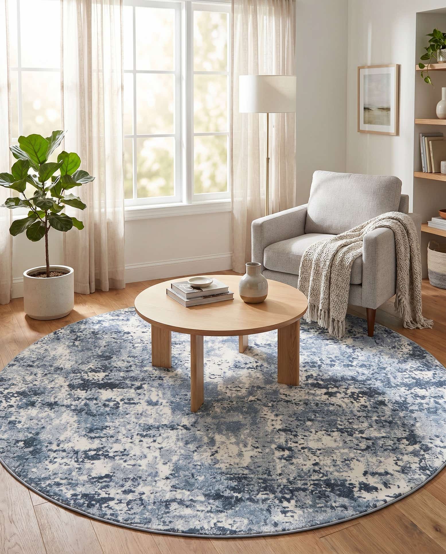 7' x 7' Aurora Round Rug