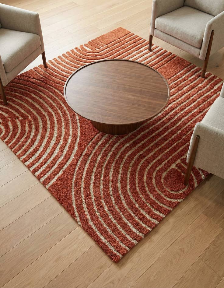 Detail image of 6' 1 x 6' 1 Handtufted Wool Square Rug