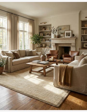 8' 5 x 10' 8 Hand Knotted Oushak Wool Rug