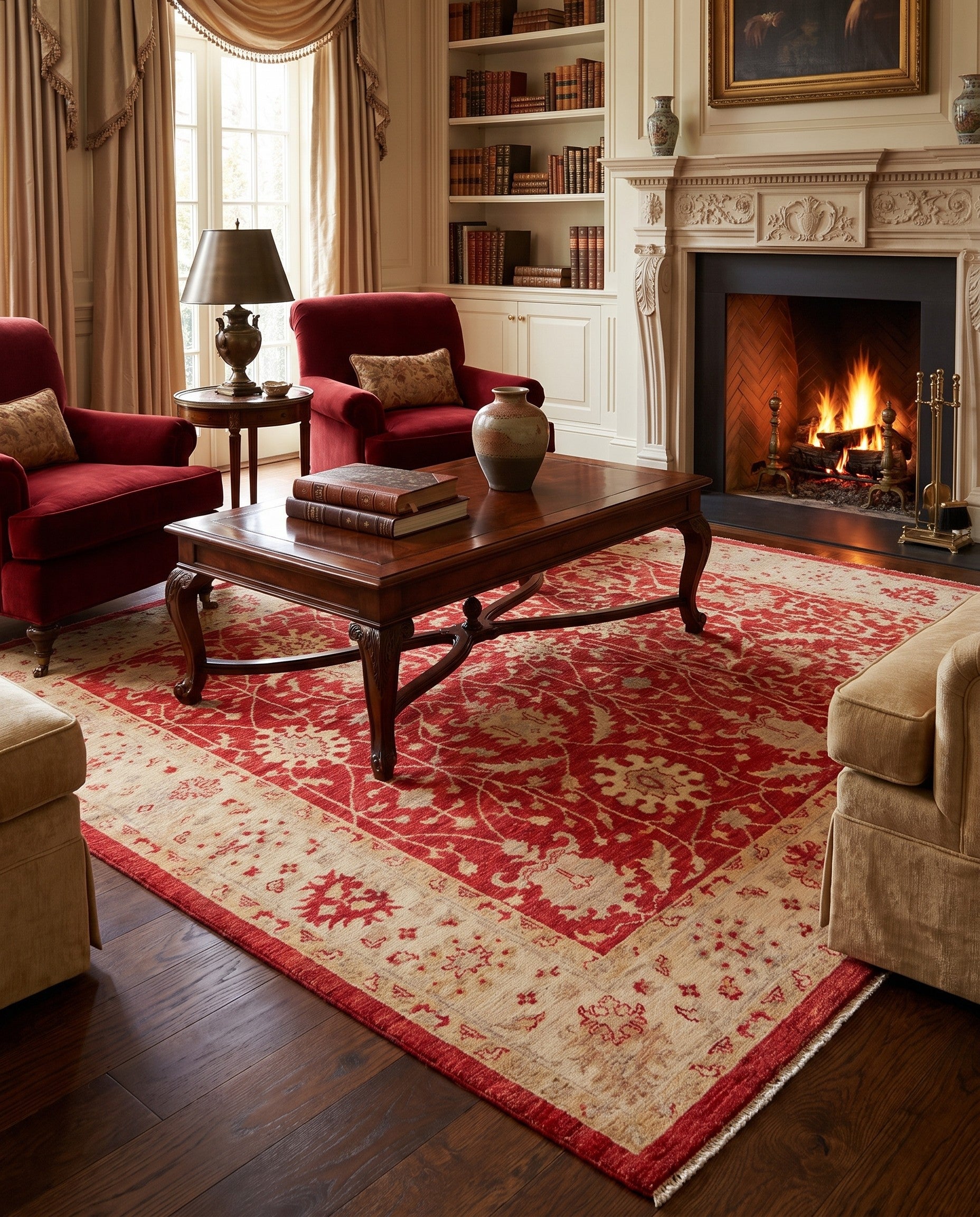 5' 7 x 8' 2 Hand Knotted Ziegler Rug