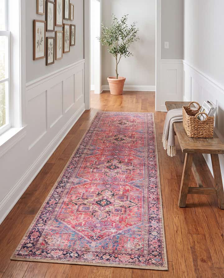 2' x 8' Washable Timeless Runner Rug