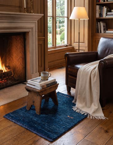 1' 4 x 1' 9 Gabbeh Shouli Wool Rug