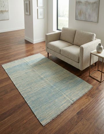 3' 10 x 6' Hand Woven Kilim Modern Wool Rug