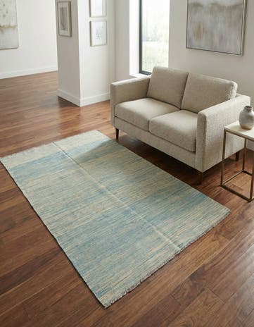 3' 10 x 6' Hand Woven Kilim Modern Wool Rug