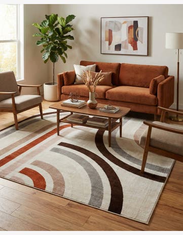 Ivory Charlotte Square Rug