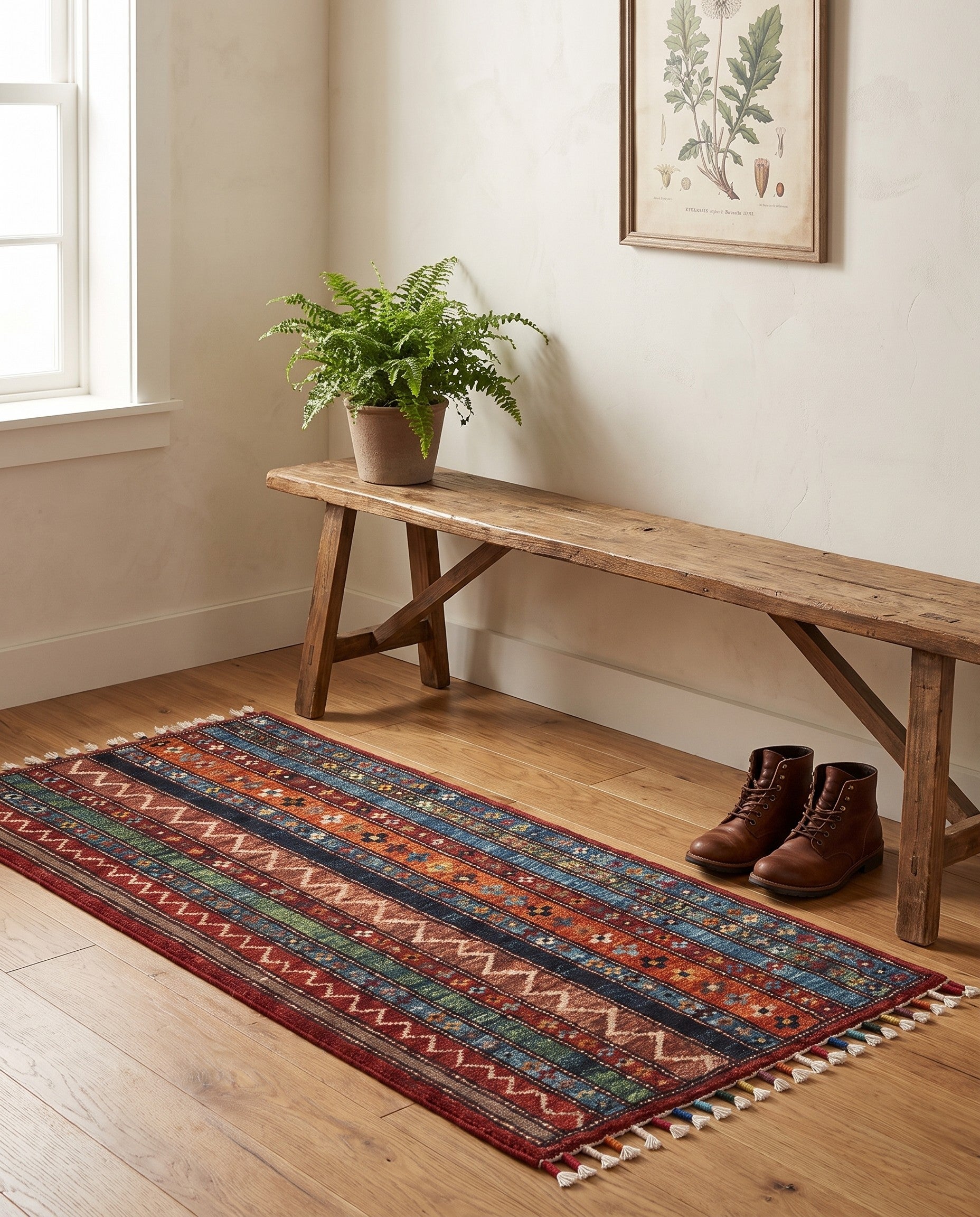 1' 8 x 3' 4 Hand Knotted Kazak Rug