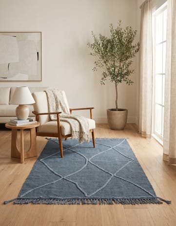 3' 3 x 4' 10 Hand Woven Kilim Modern Wool Rug