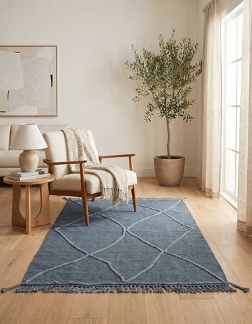 3' 3 x 4' 10 Hand Woven Kilim Modern Wool Rug