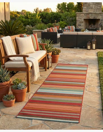 Easy-Clean Modern Indoor / Outdoor Runner Rug