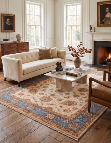 5' 8 x 7' 9 Hand Knotted Ziegler Rug