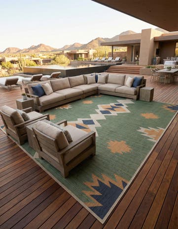 12' x 16' Easy-Clean Baja Indoor / Outdoor Rug