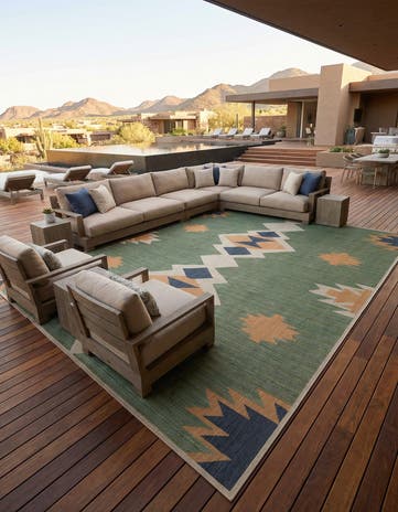 12' x 16' Easy-Clean Baja Indoor / Outdoor Rug