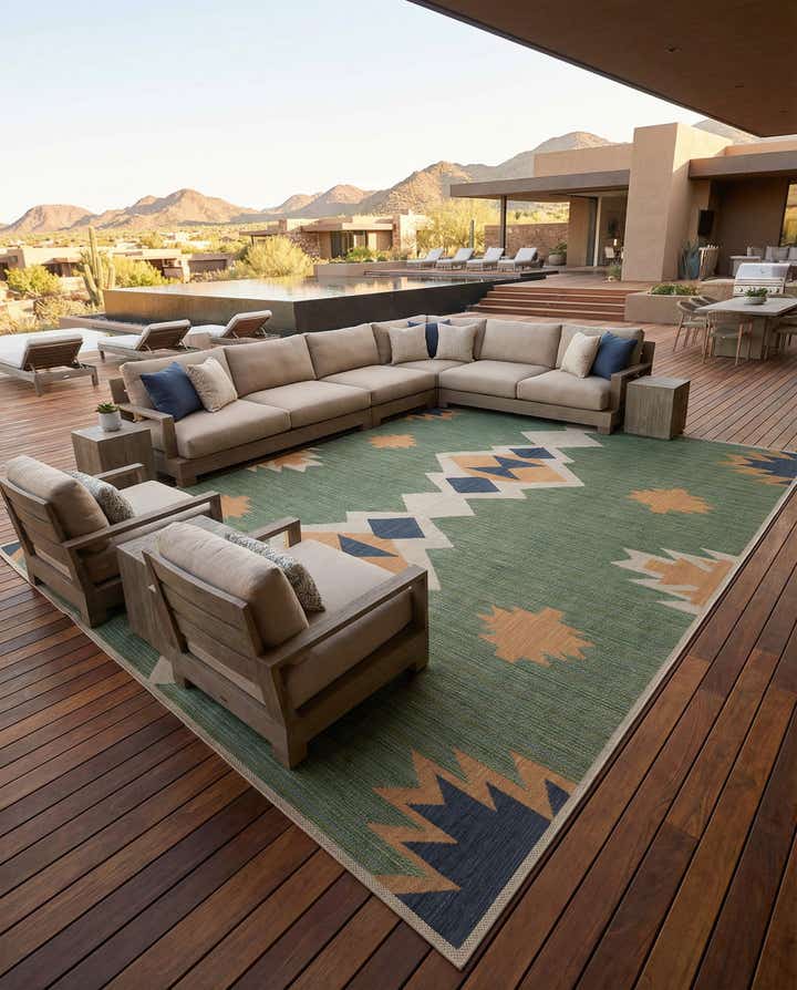 12' x 16' Easy-Clean Baja Indoor / Outdoor Rug