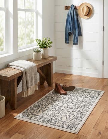 Ivory Eco Traditional Rug