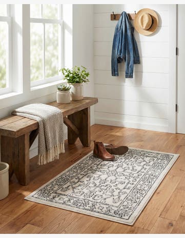 Ivory Eco Traditional Rug