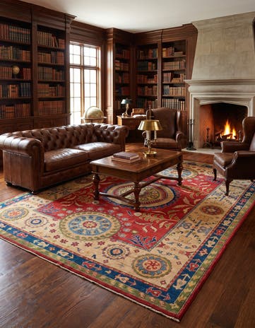 8' x 9' 10 Hand Knotted Kazak Rug
