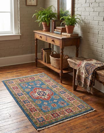 1' 11 x 3' 1 Hand Knotted Kazak Rug