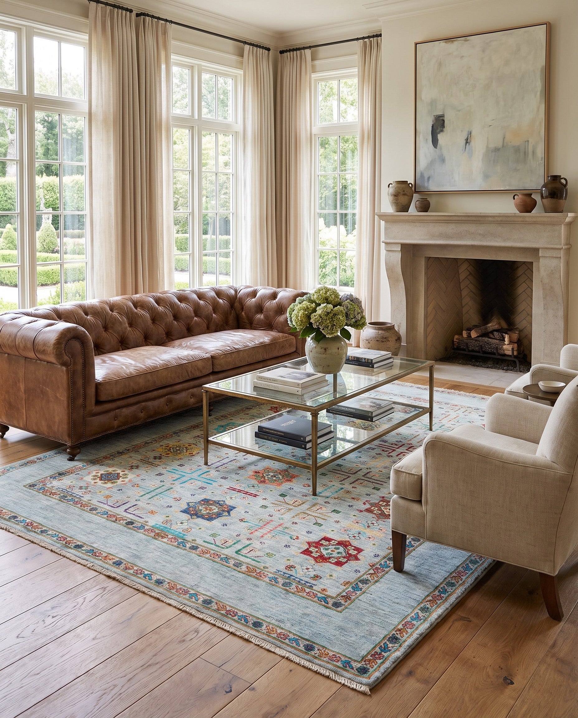 5' 9 x 7' 7 Hand Knotted Ariana Ziegler Rug
