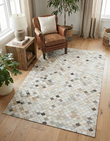 4' x 6' Cowhide Leather Rug