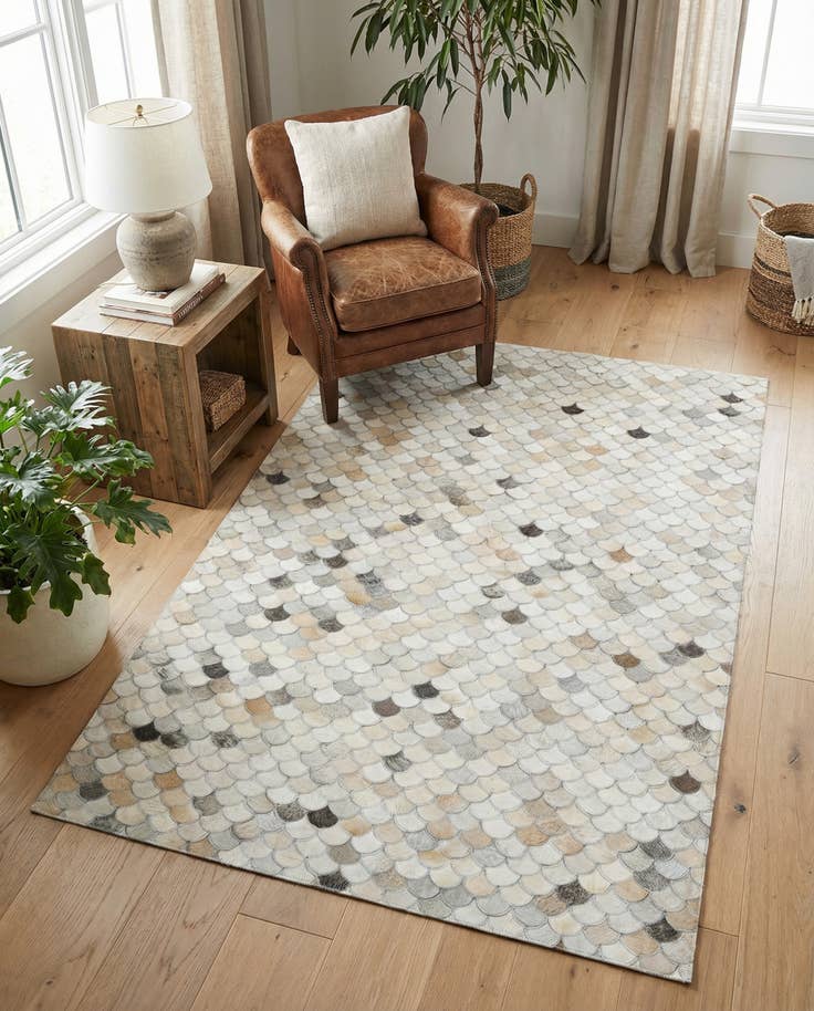 Detail image of 4' x 6' Cowhide Leather Rug