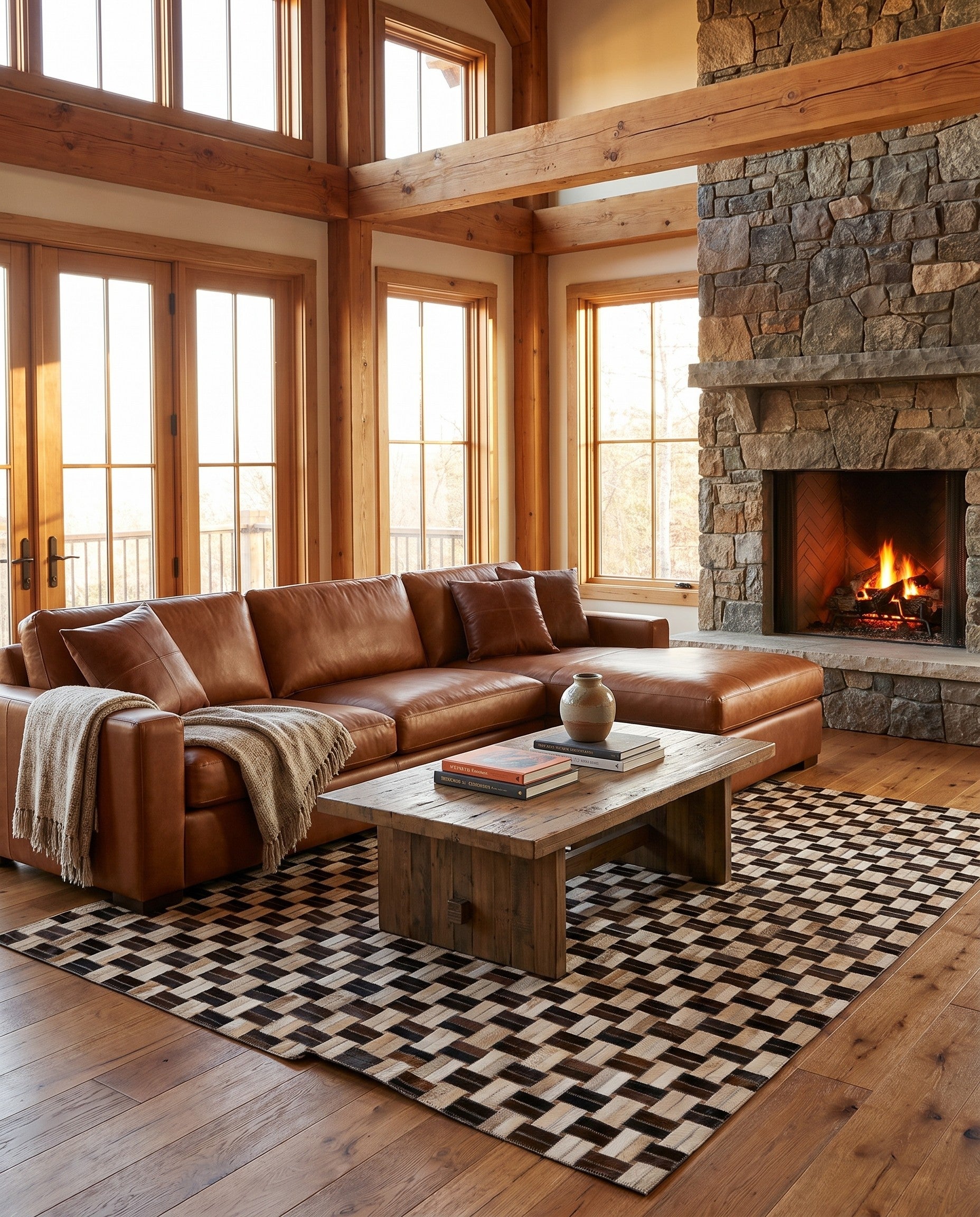 4' 11 x 7' 10 Cowhide - Patchwork Rug