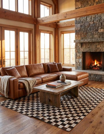 4' 11 x 7' 10 Cowhide - Patchwork Rug