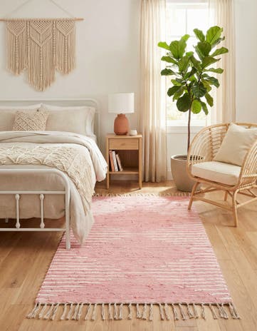 3' 3 x 5' 1 Hand Woven Chindi Cotton Rug