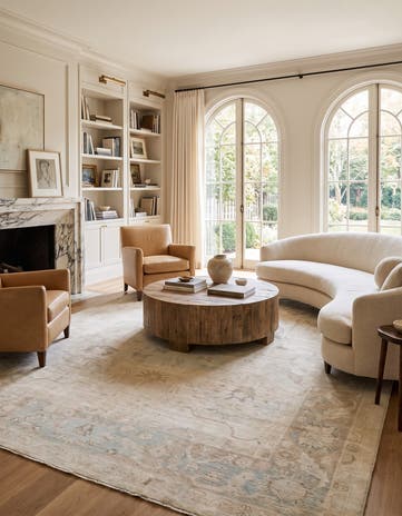 9' 11 x 13' 7 Hand Knotted Oushak Wool Rug