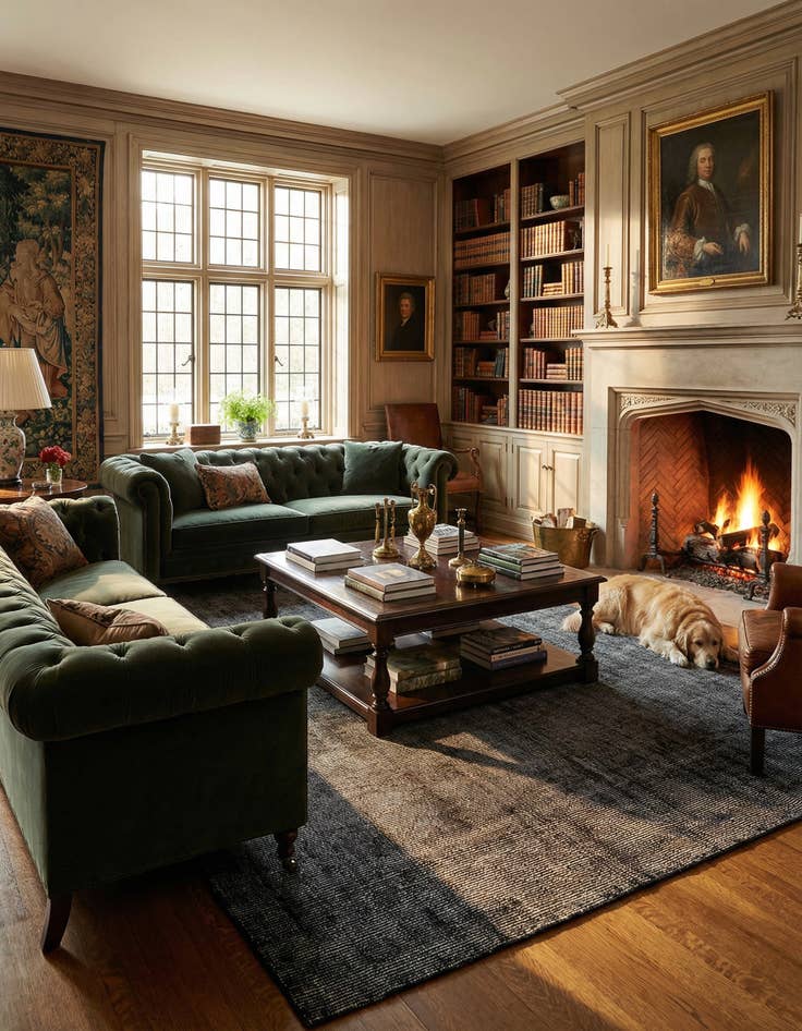 Detail image of 7' 10 x 11'  Hand Woven Jill Zarin English Manor Farmhouse Wool Rug