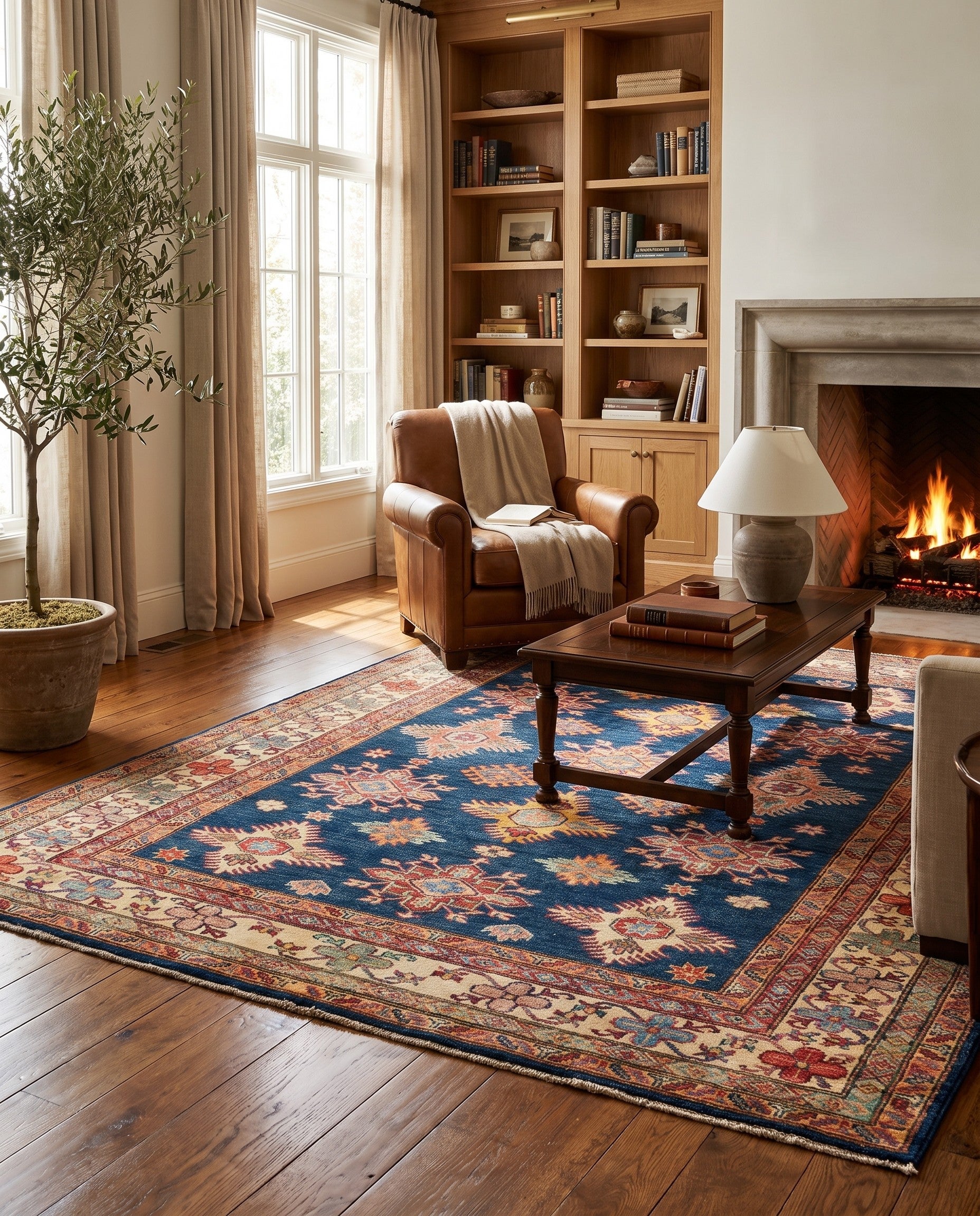 5' x 6' 9 Hand Knotted Kazak Rug