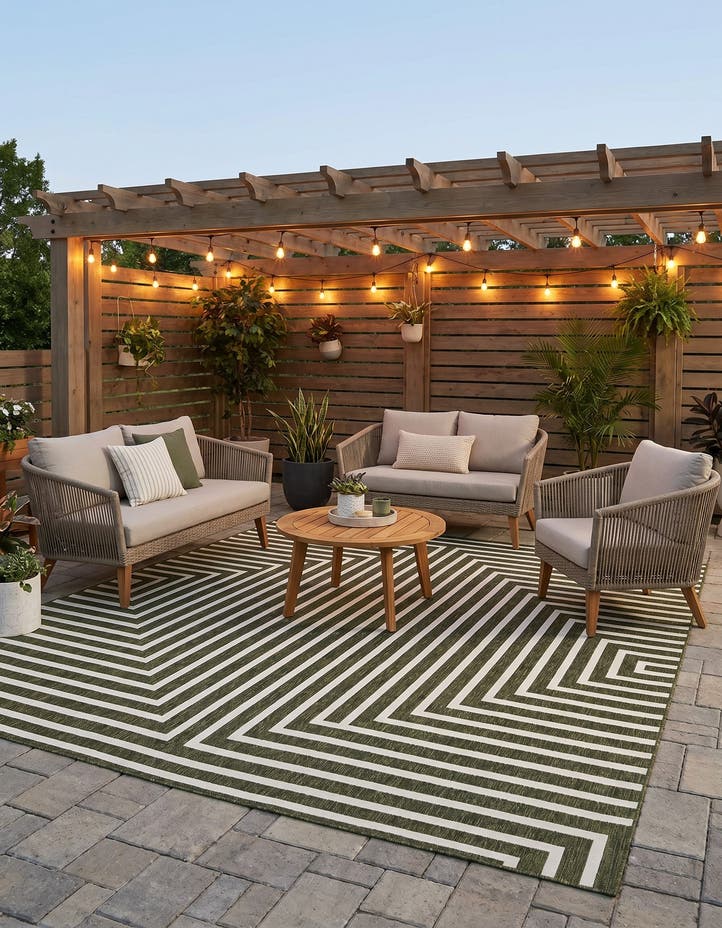 10' x 10' Easy-Clean Modern Indoor / Outdoor...