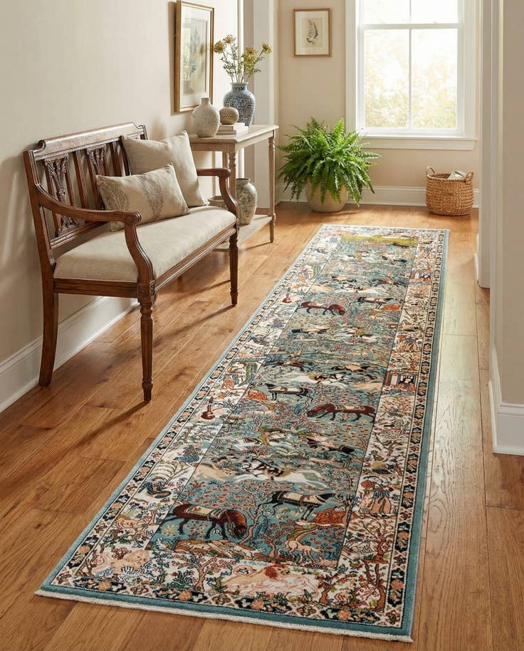 Detail image of 2' 7 x 11' Nain Design Runner Rug