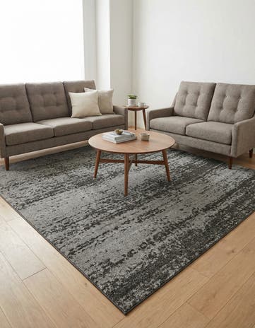Dark Gray Angelica Square Rug