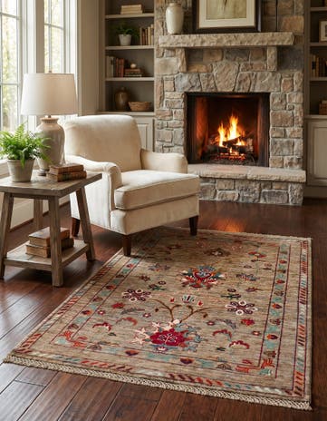 2' 11 x 4' 2 Hand Knotted Ariana Ziegler Rug