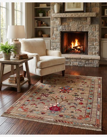 2' 11 x 4' 2 Hand Knotted Ariana Ziegler Rug