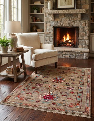 2' 11 x 4' 2 Hand Knotted Ariana Ziegler Rug